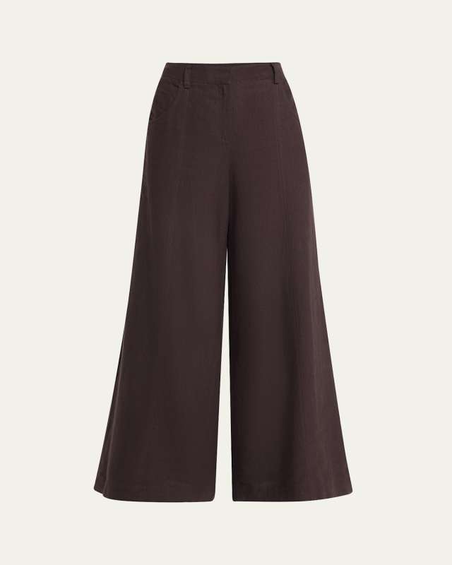 Dees Wide-Leg Linen Trousers
